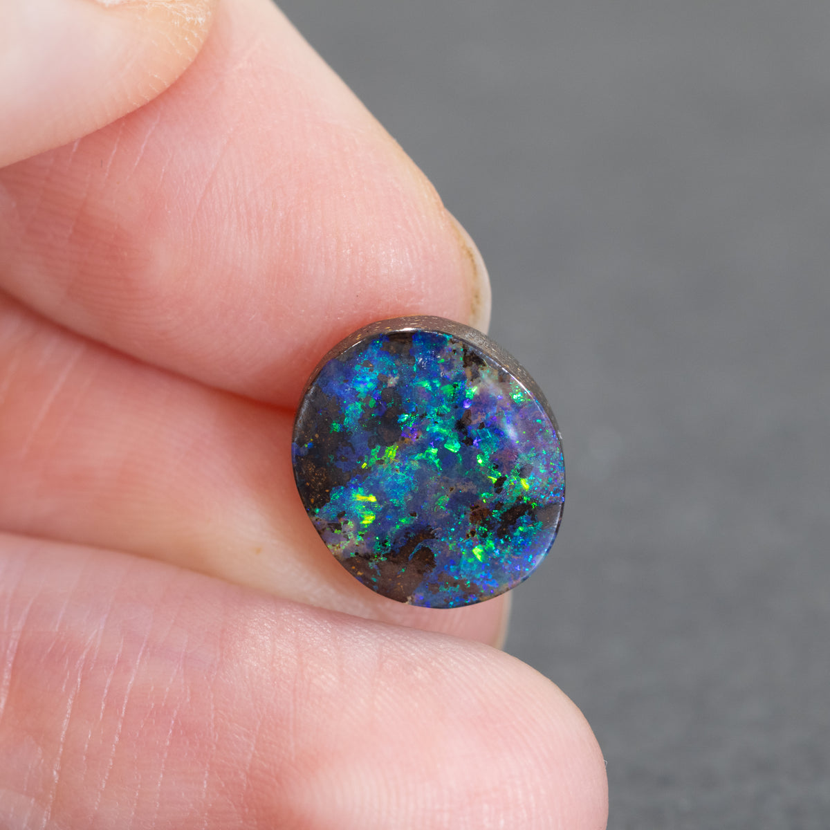 Australian Boulder Freeform Opal Cabochon 12x10.5mm