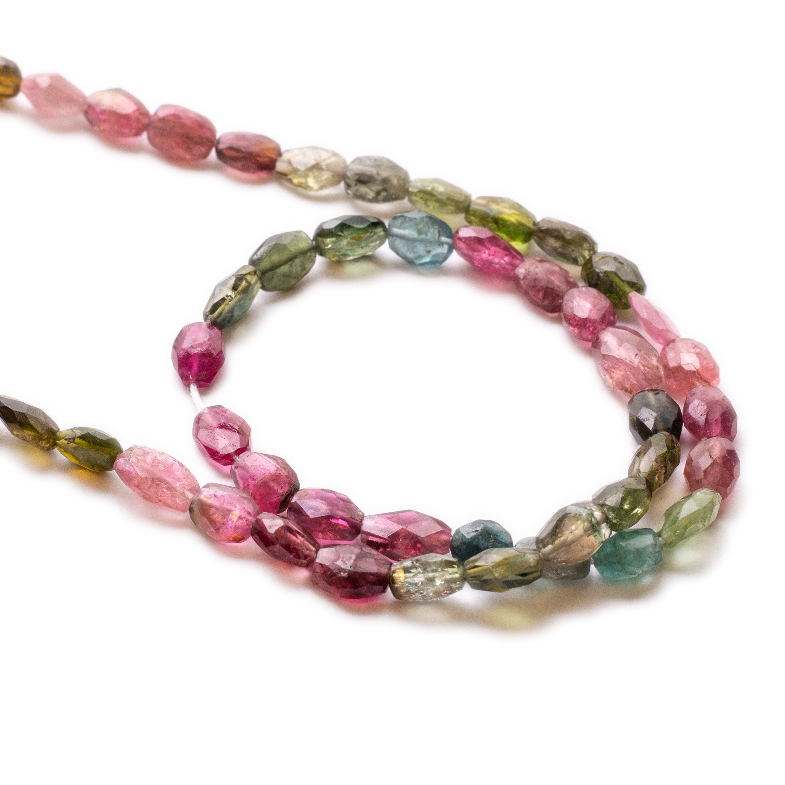 Tourmaline Faceted Oval Beads Approx 5mm