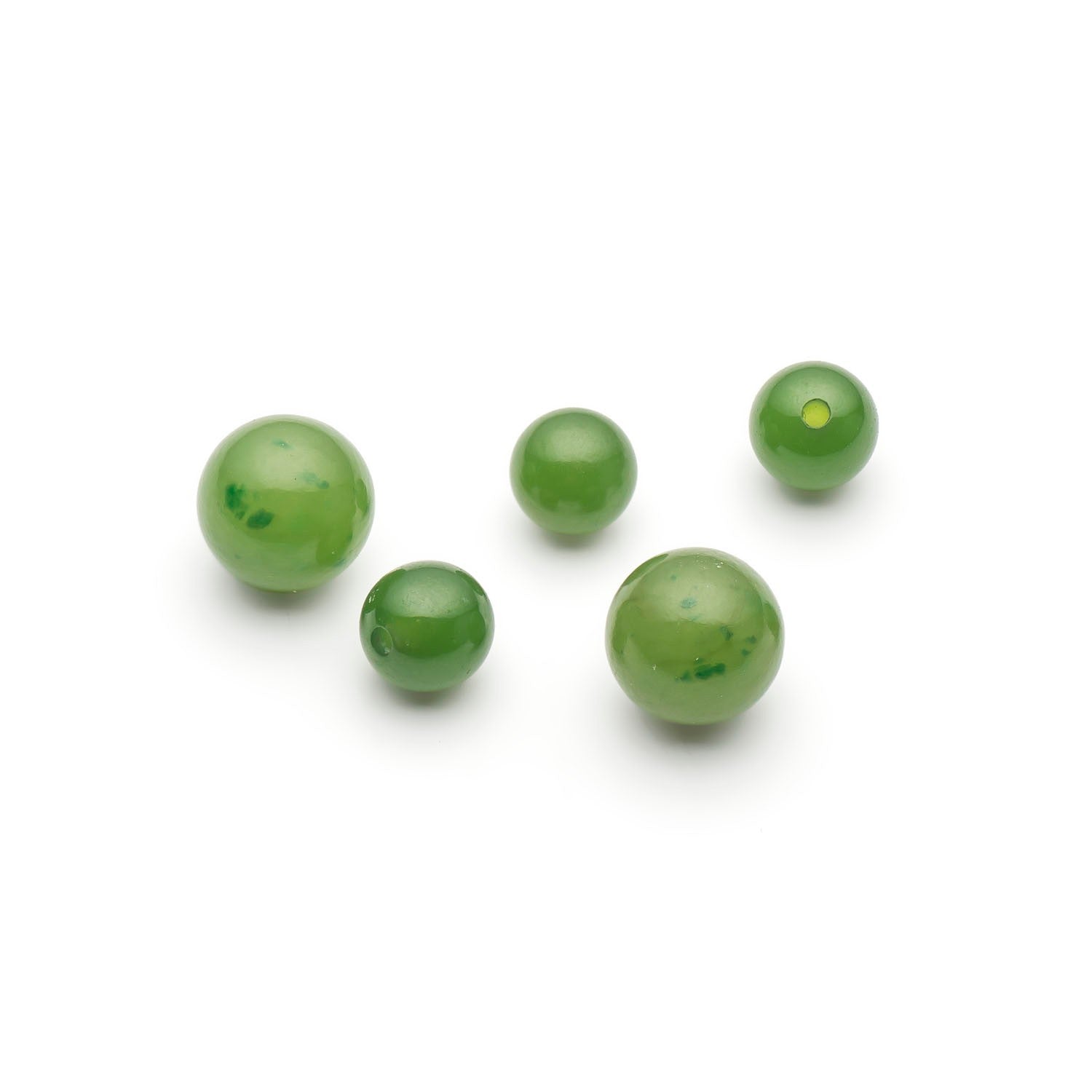 Jade Round Half Drilled Beads