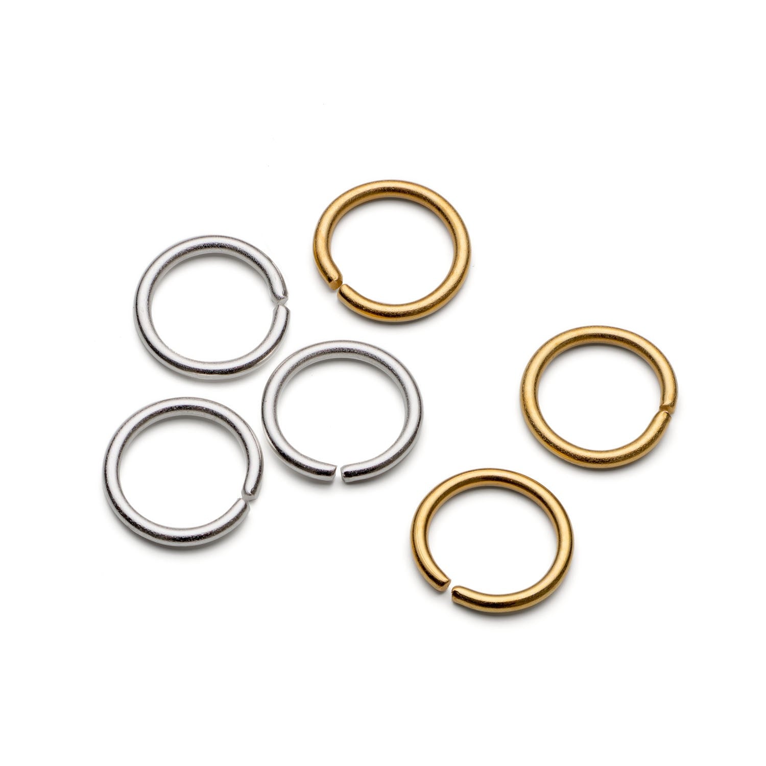 Plated 10mm Round Jump Rings pk10