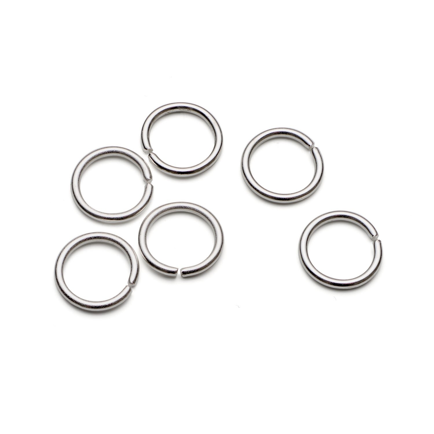 Plated 10mm Round Jump Rings pk10