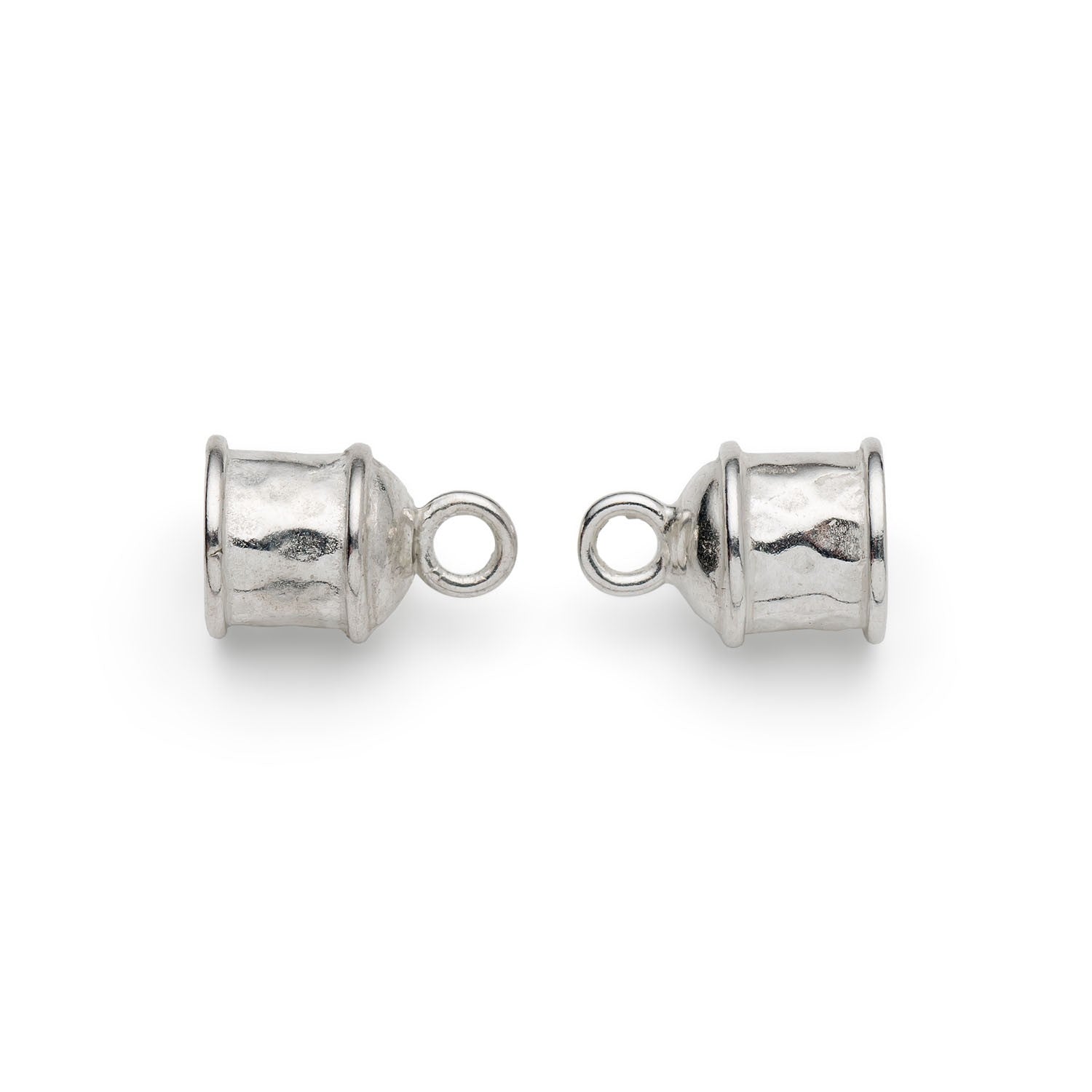 Silver Plated 5mm Cord End Pair