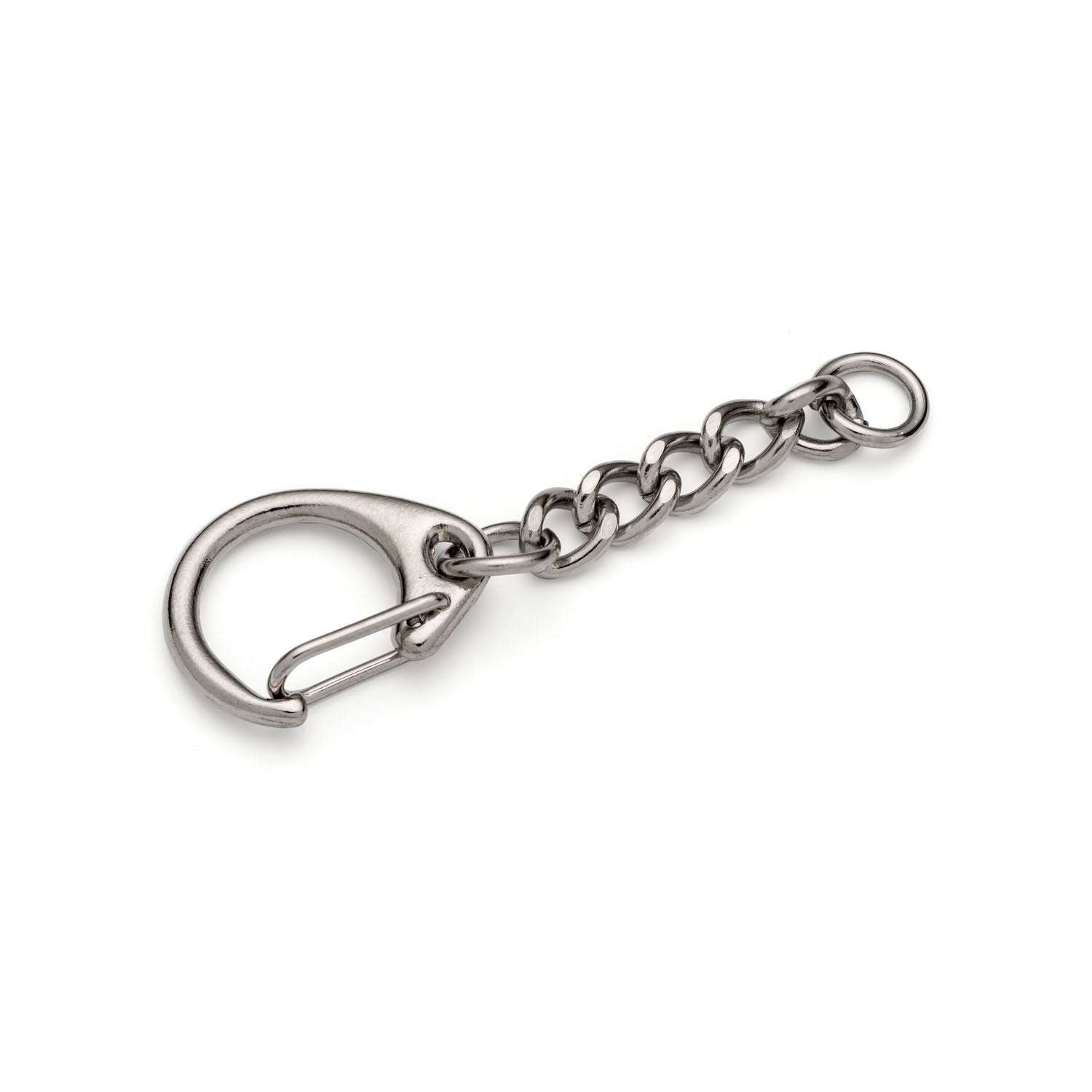 Nickel Plated Chain Link Keyrings pk10
