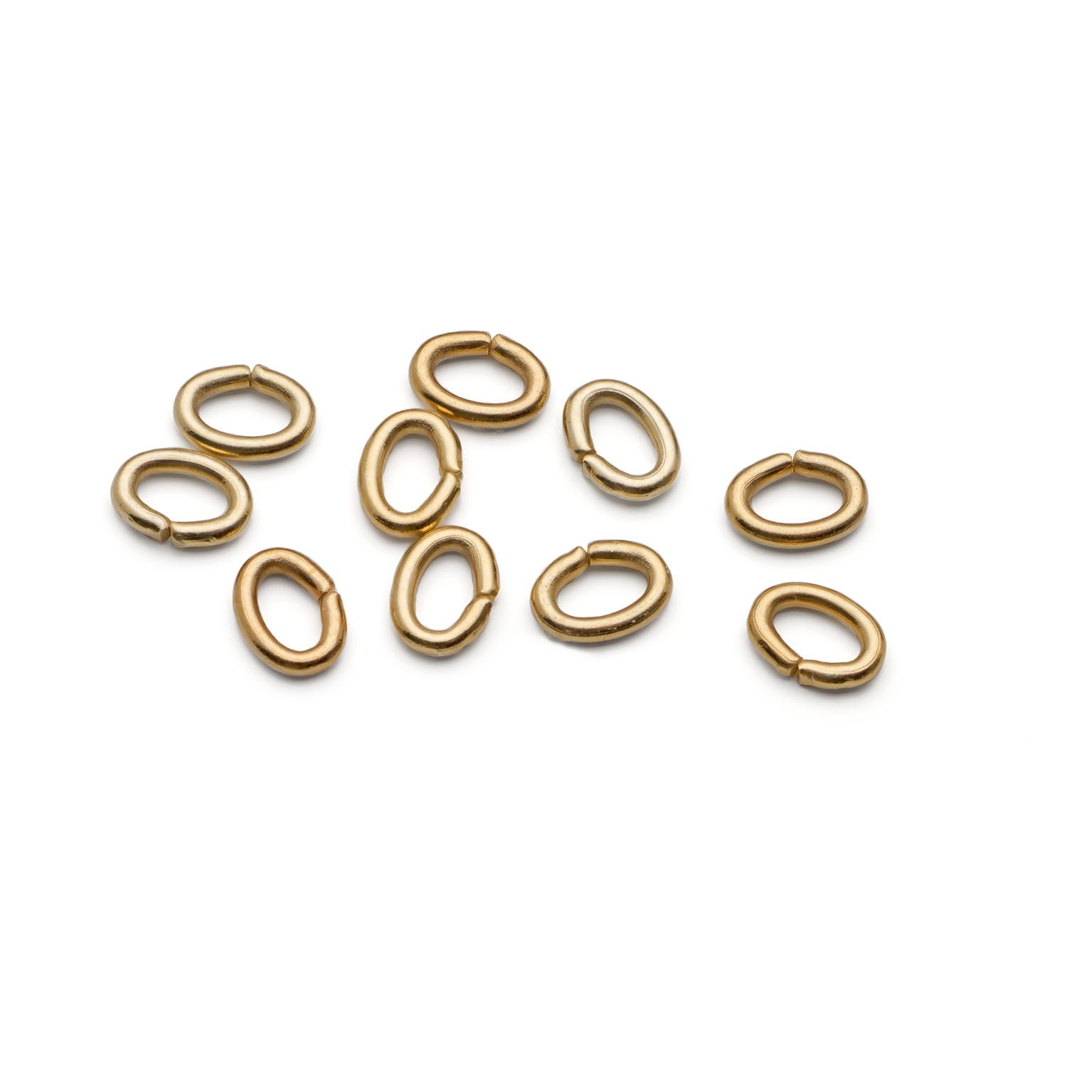Plated 6x4mm Oval Jump Rings pk50