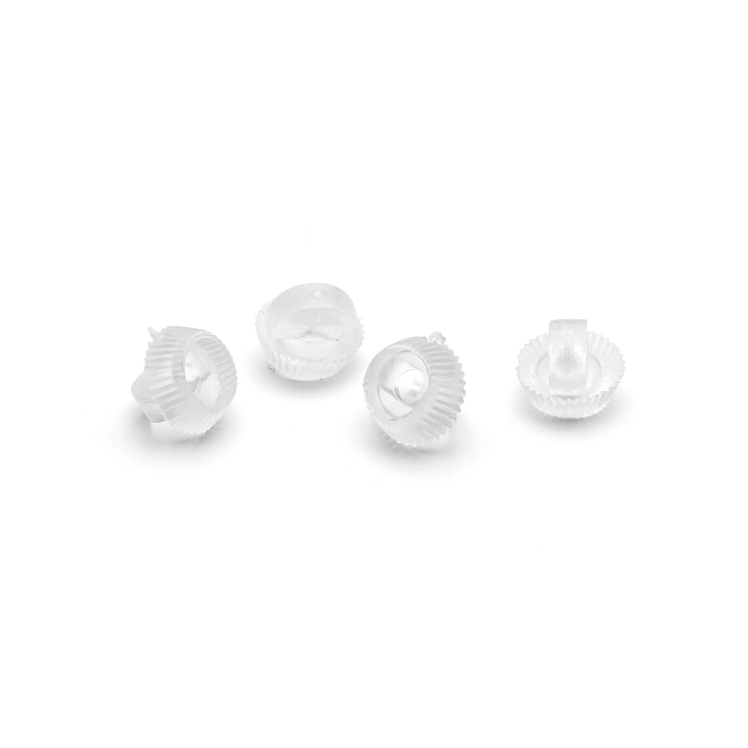 Clear Plastic Earring Backs pk50