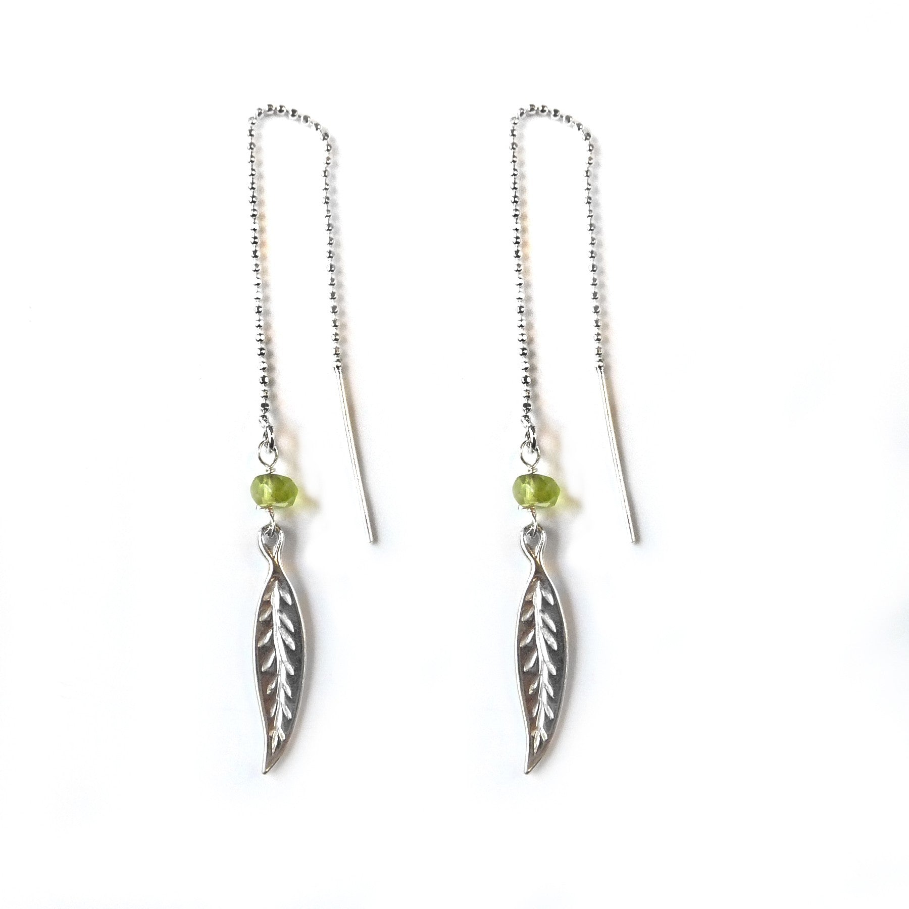Sterling Silver Long Leaf Charm