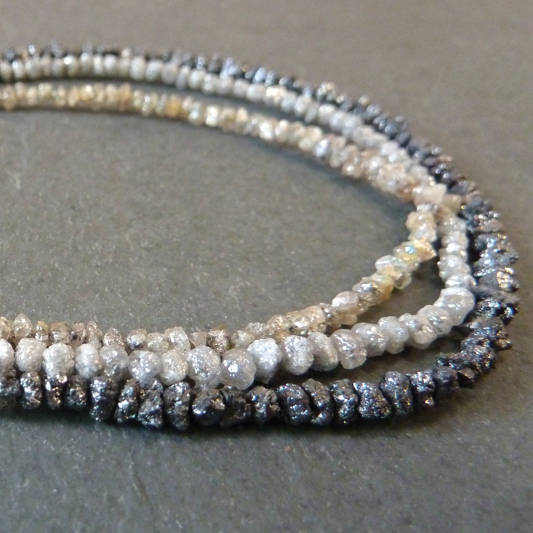 Black Diamond Natural Rough Nugget Beads