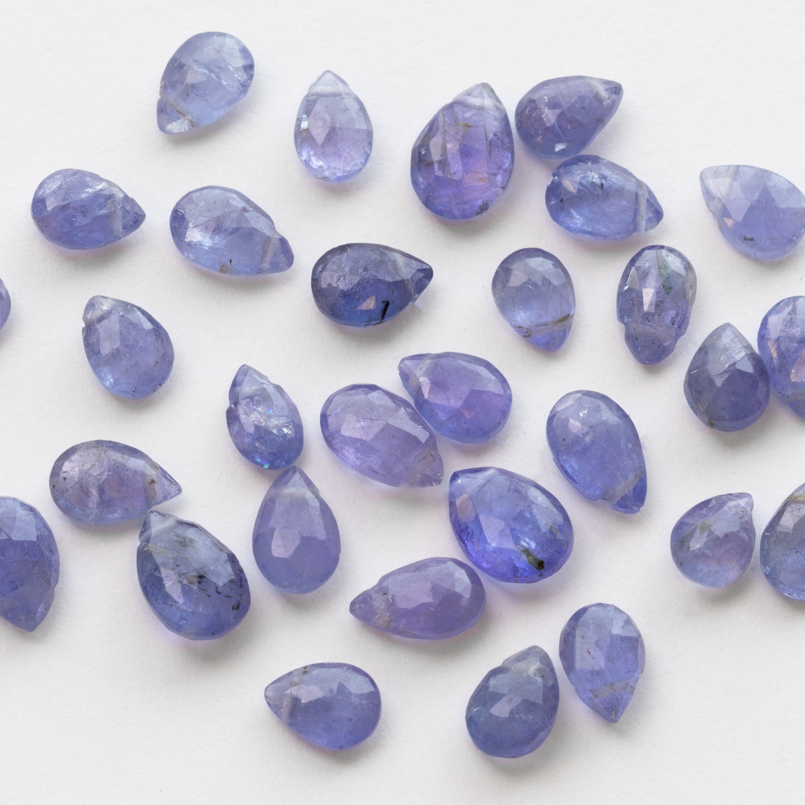 Tanzanite Faceted Teardrop Briolette Beads Approx 5mm