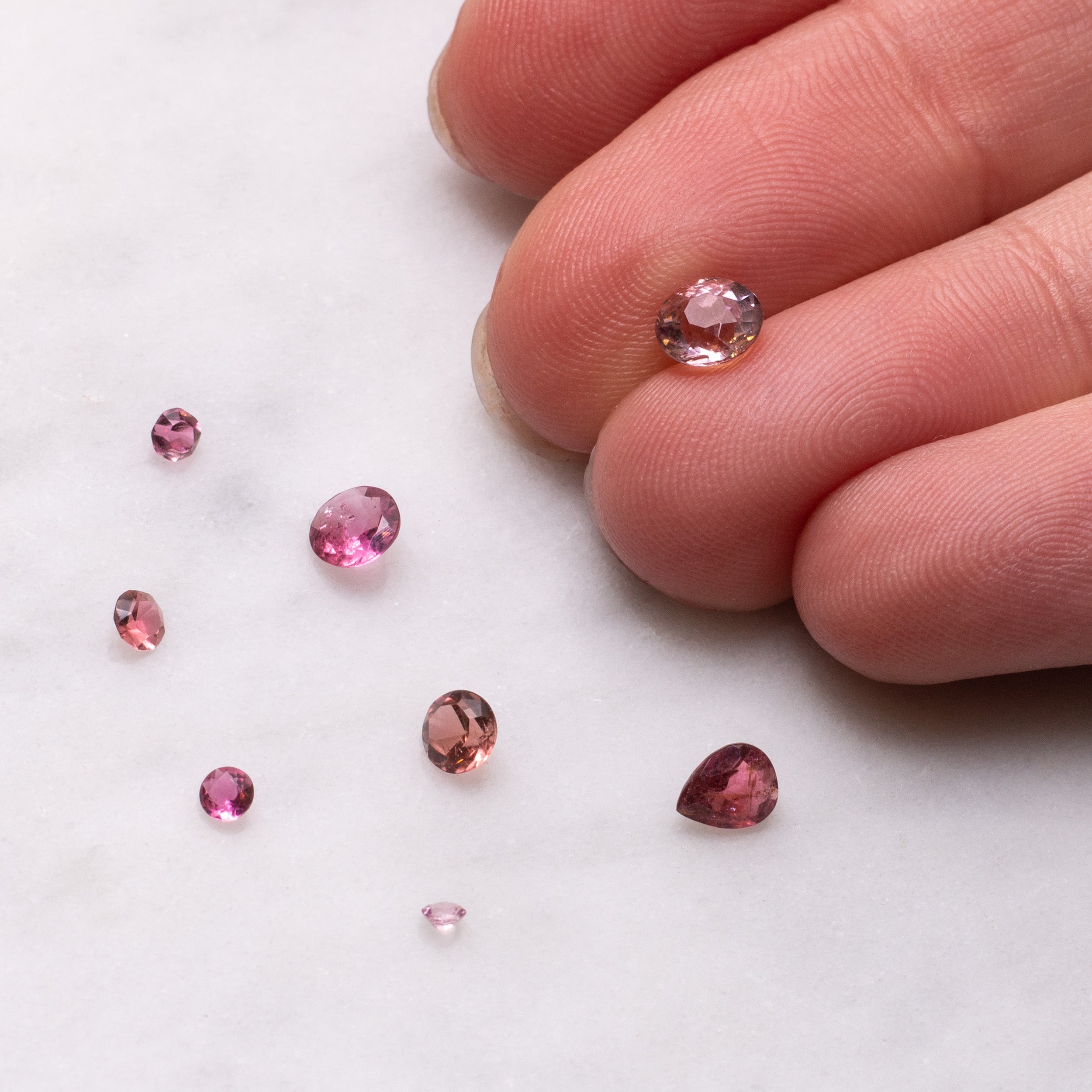 Pink Tourmaline Faceted Stones