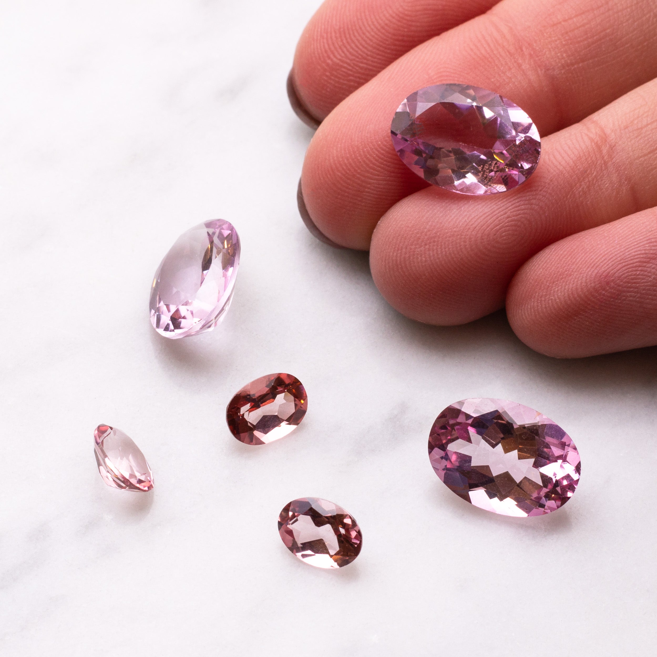 Morganite Topaz Faceted Stones