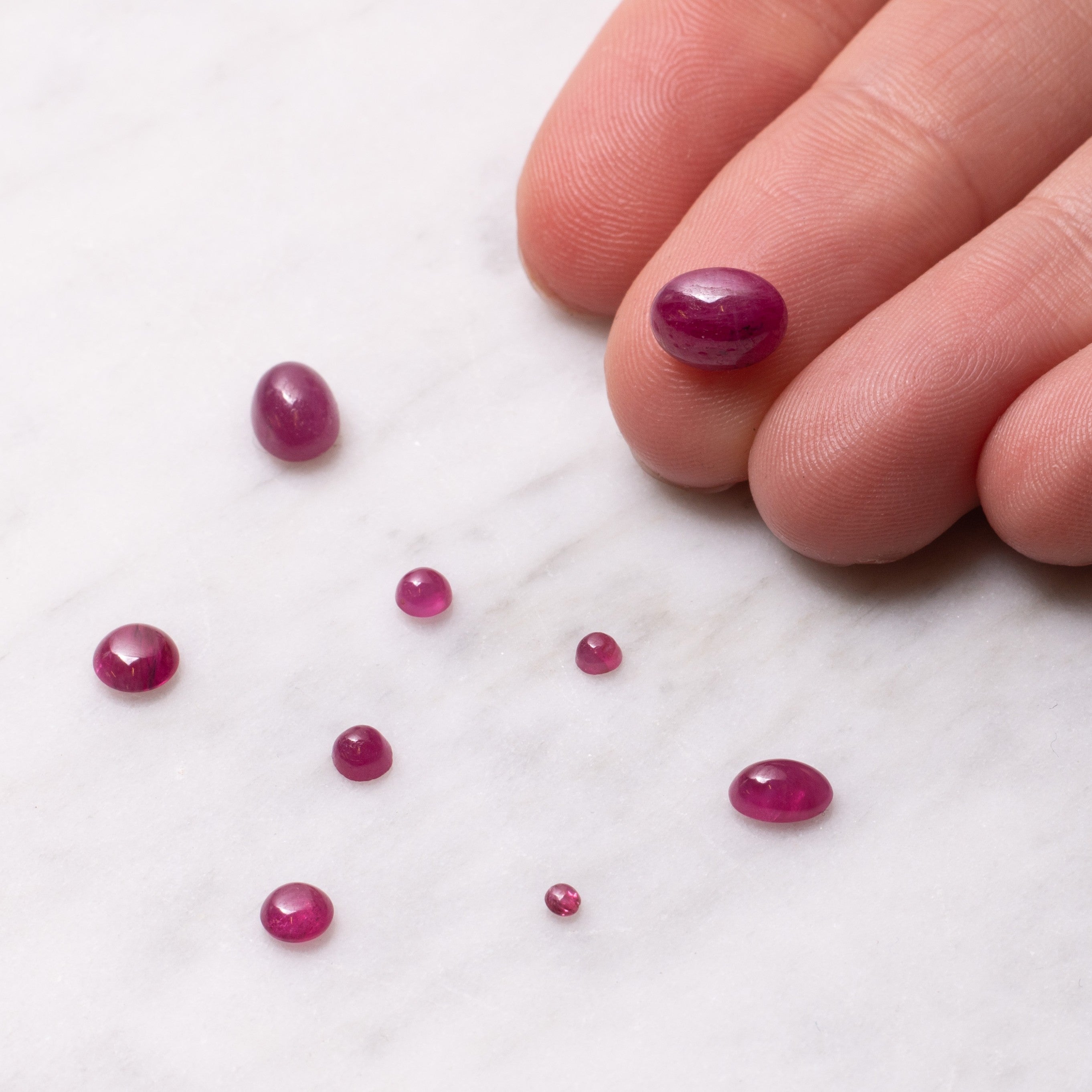 Ruby Cabochons | Kernowcraft | Kernowcraft
