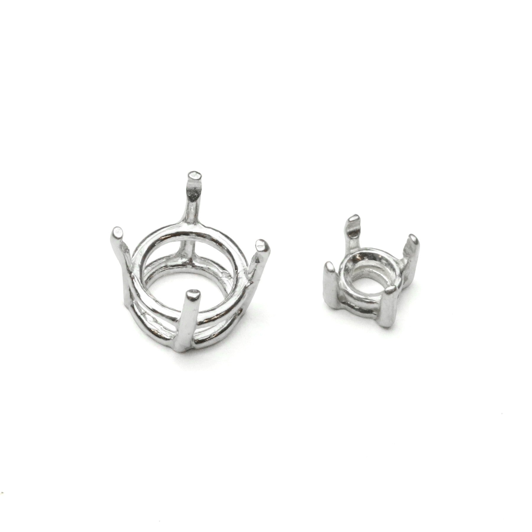 Sterling Silver Pre-Notched Settings For Faceted Stones