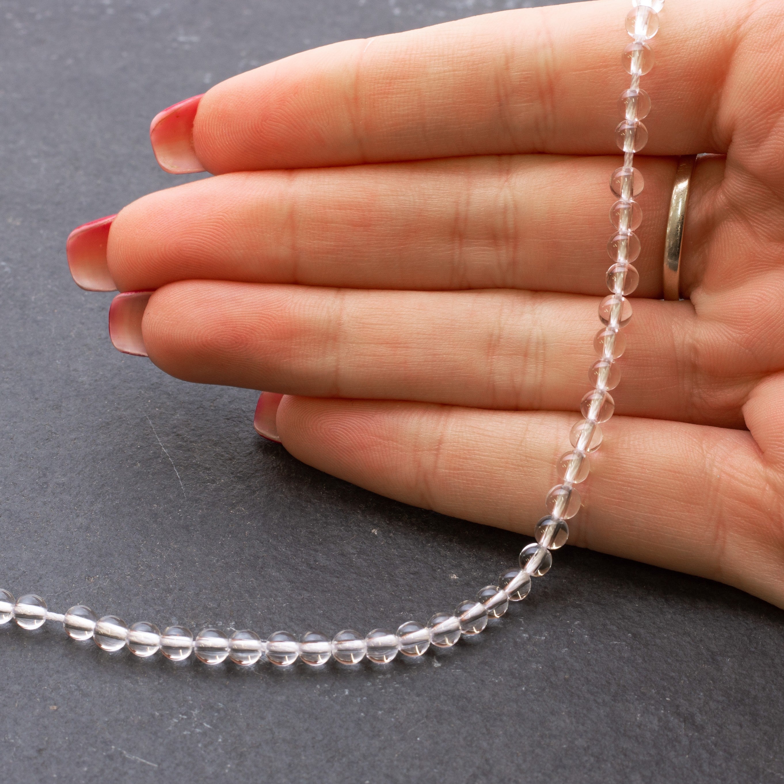 Crystal Quartz Round Beads