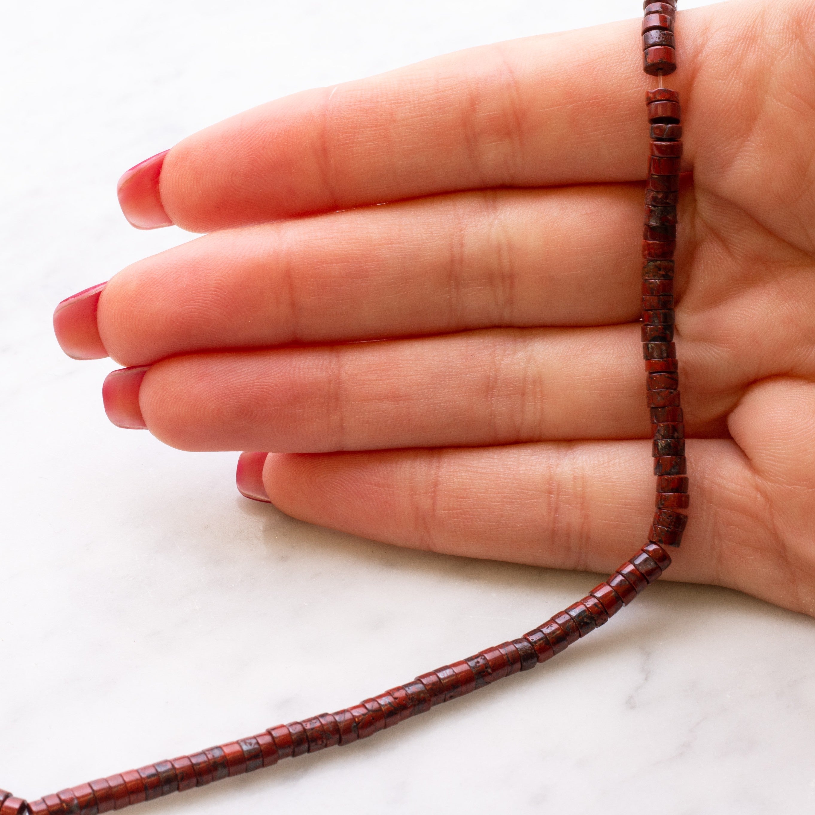 Brecciated Jasper Heishi Beads Approx 4x2mm