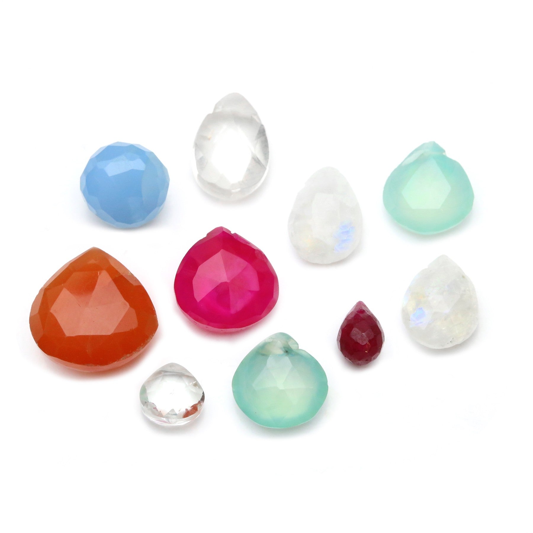 Assorted Imperfect Briolette Bead Pack Pack Of 8 Beads