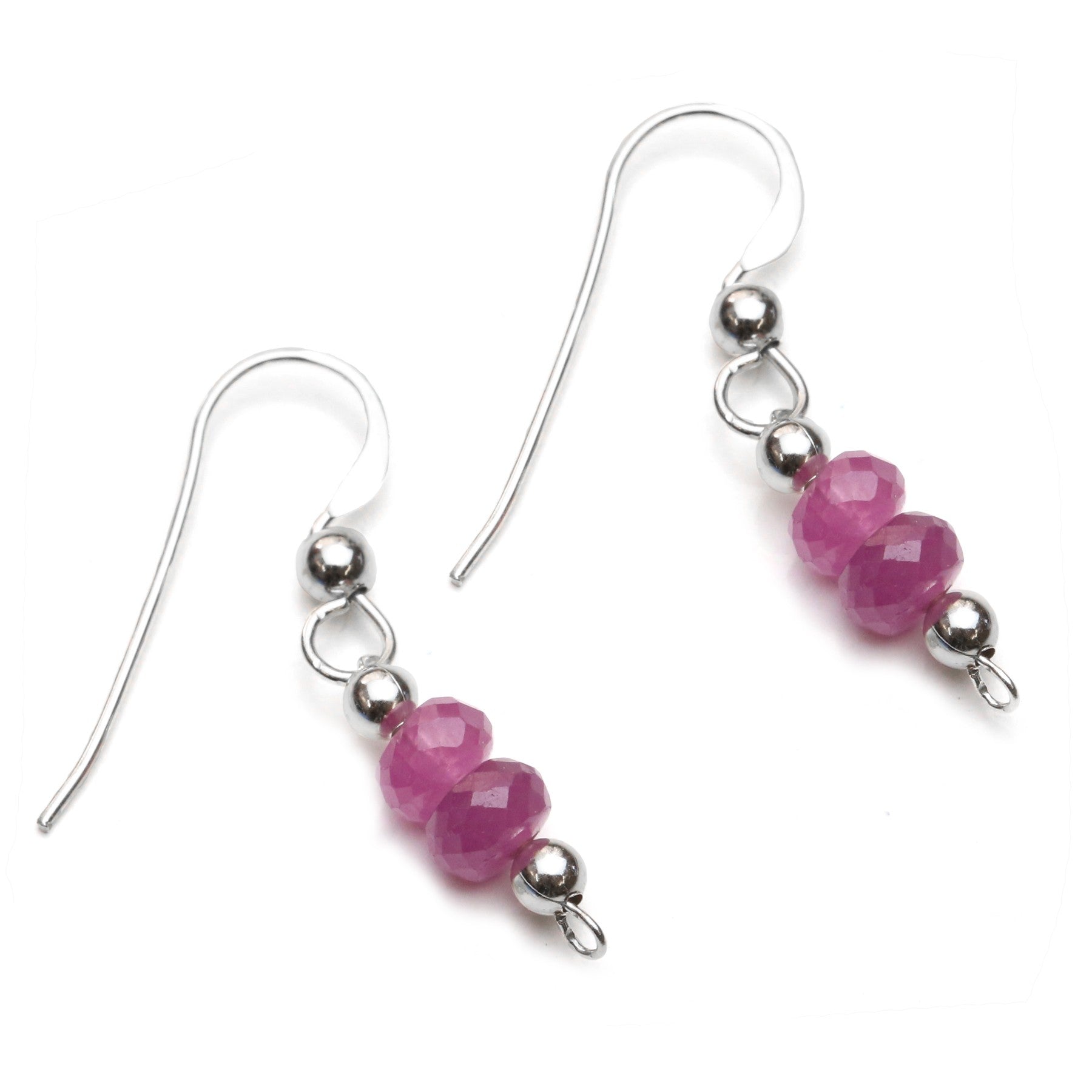 Pink Sapphire Faceted Rondelle Beads