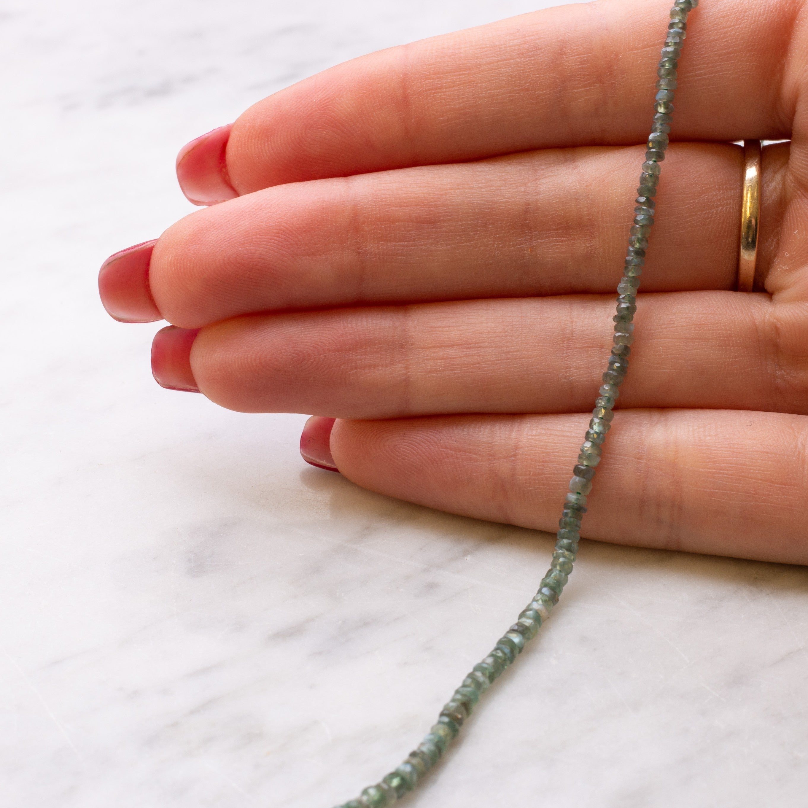 Alexandrite Faceted Rondelle Beads Approx 1mm