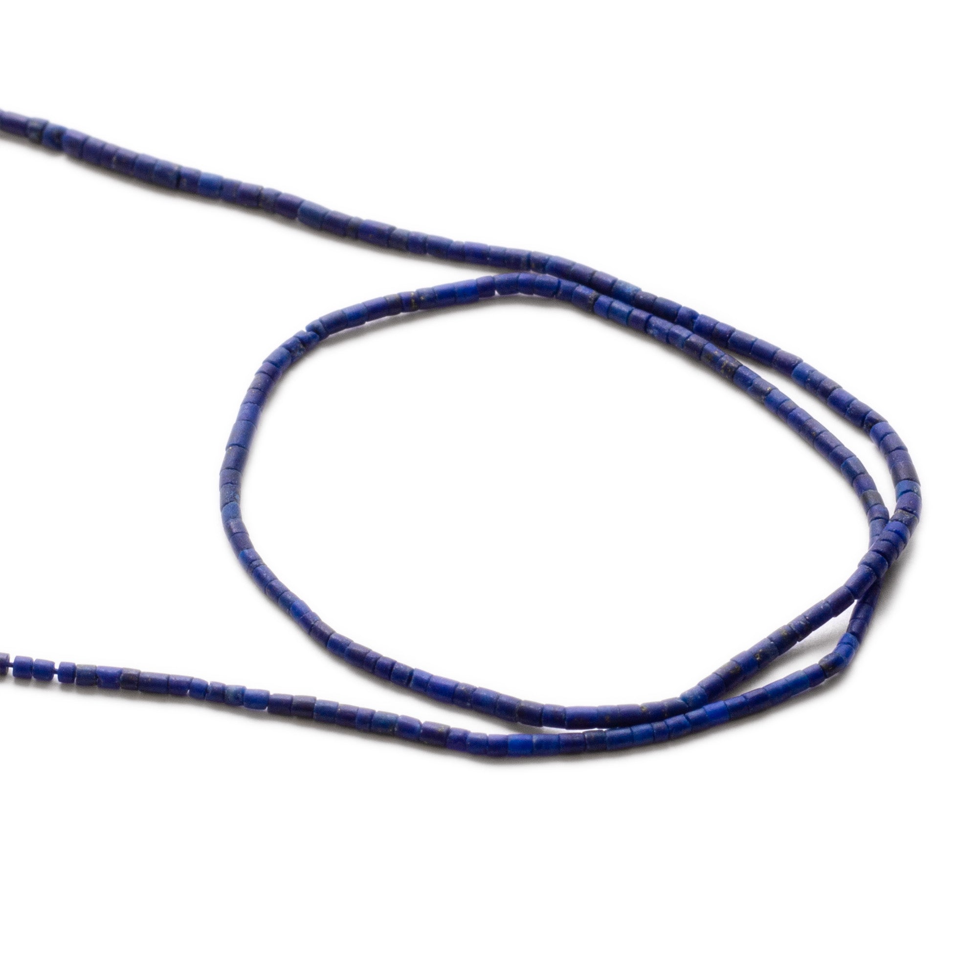 Lapis Lazuli Matt Finished Miniature Tube Beads Approx 1.5x1mm