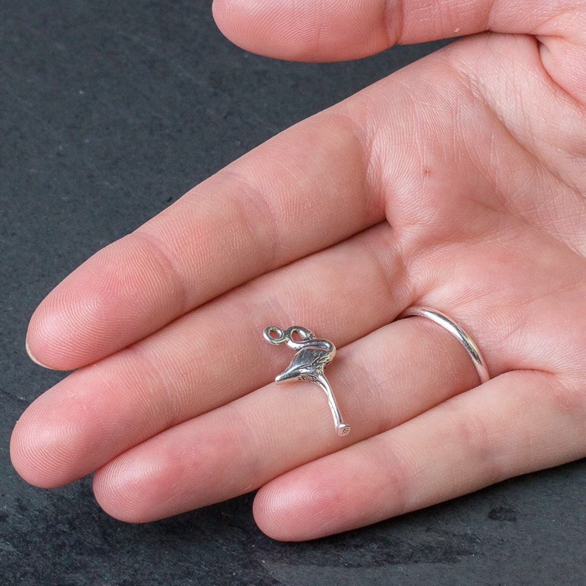 Sterling Silver Flamingo Charm
