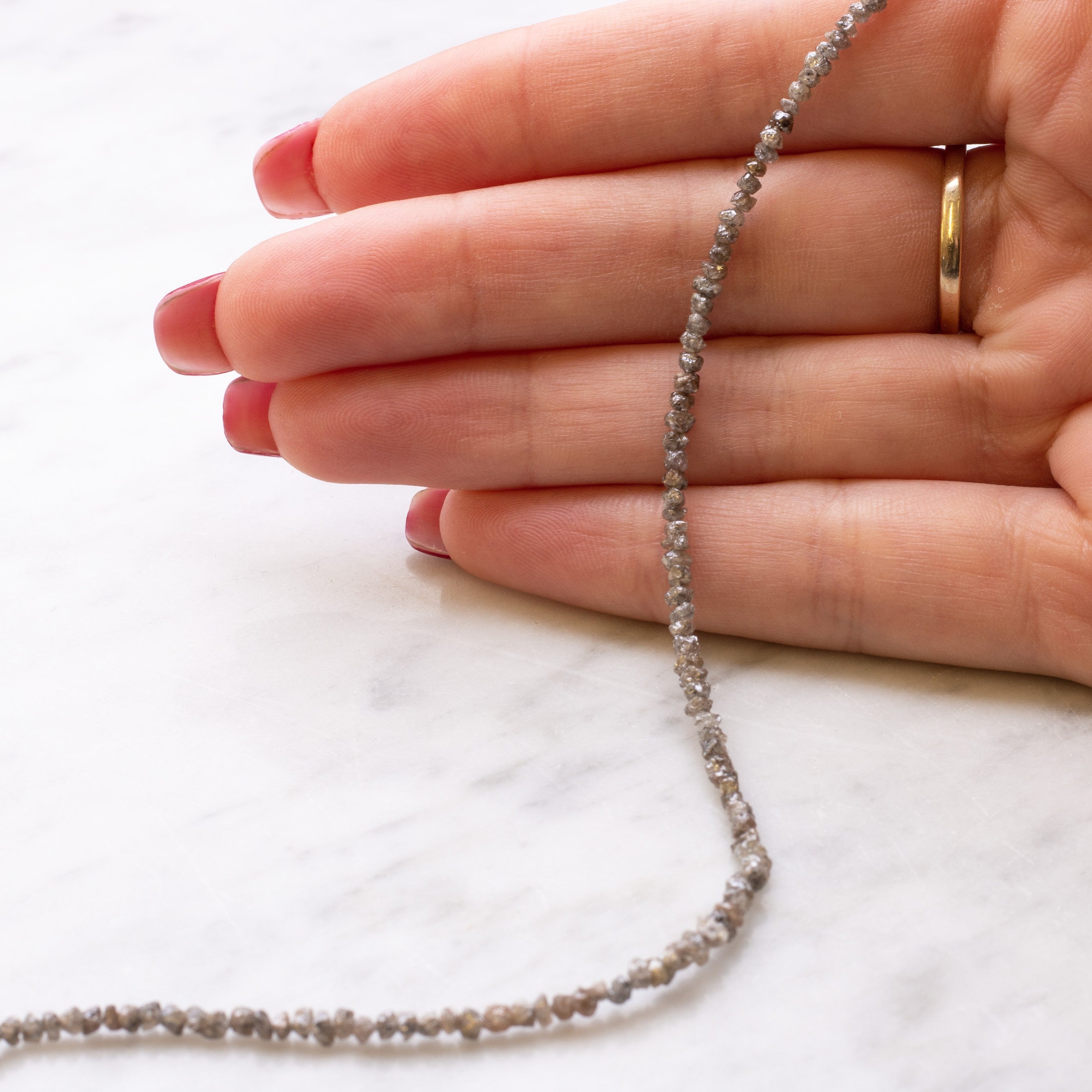 Champagne Diamond Natural Rough Nugget Beads