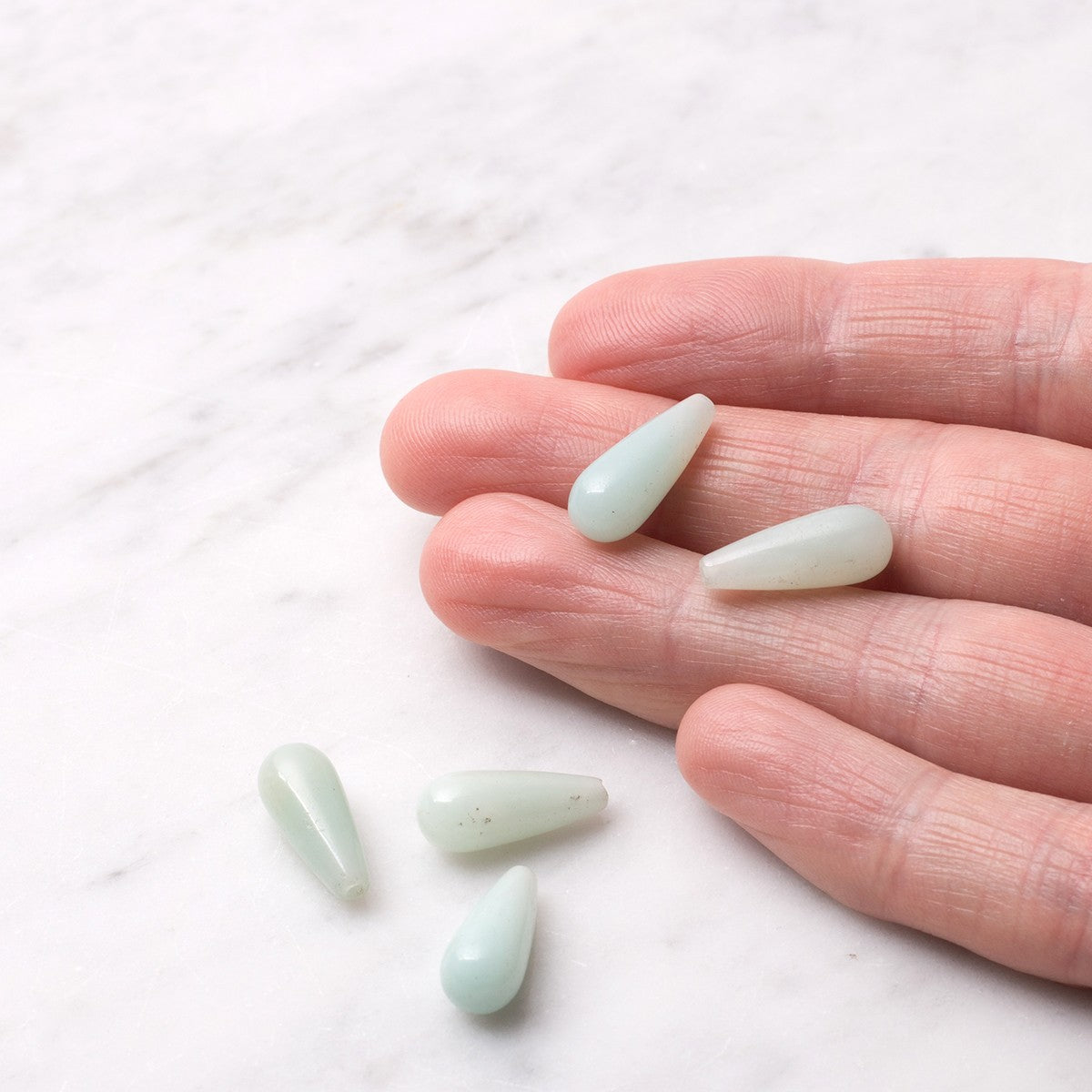 Chinese Amazonite Top Drilled Teardrop Gemstone Beads Approx 16x6mm