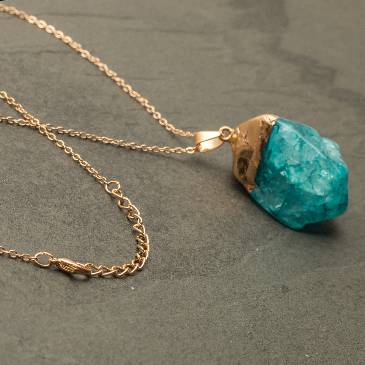 Ready To Wear Rough Rock Crystal Stone Necklace