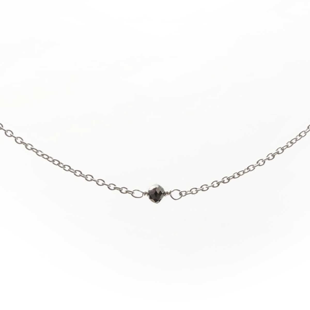 Black Diamond Faceted Rondelle Beads