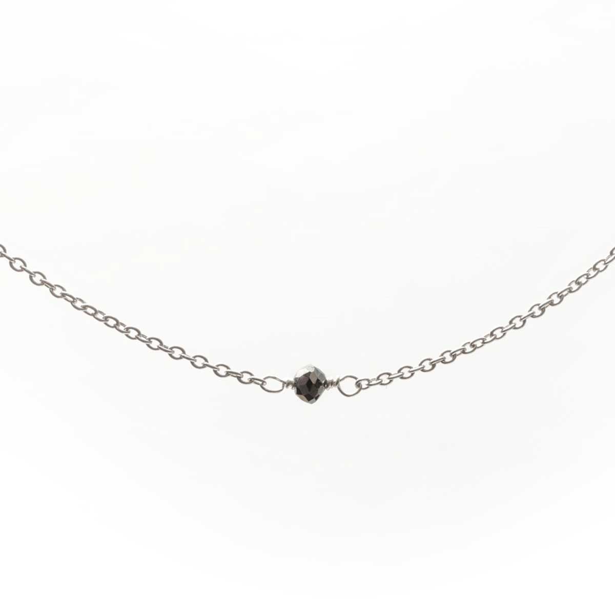 Black Diamond Faceted Rondelle Beads
