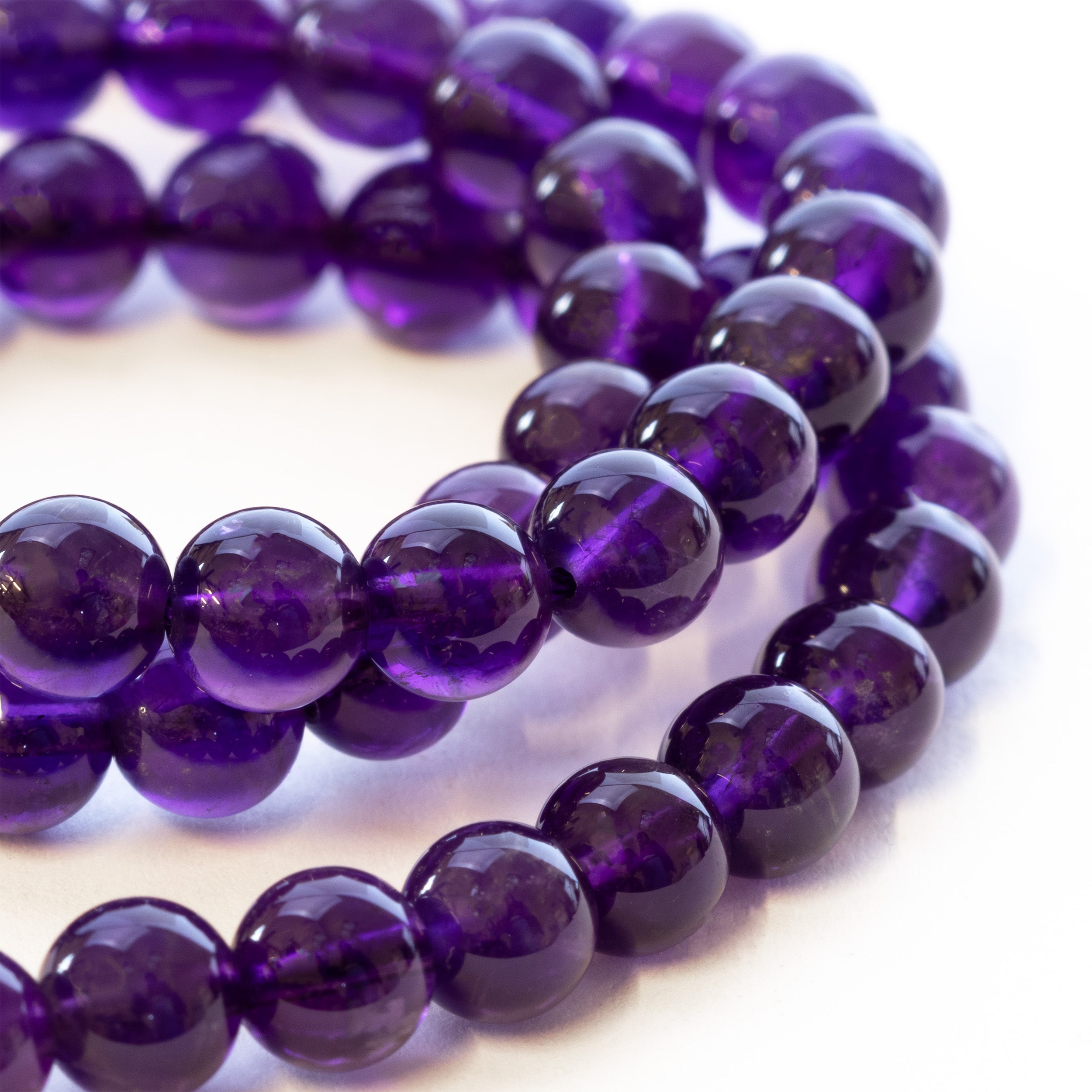 Dark Amethyst Round Beads