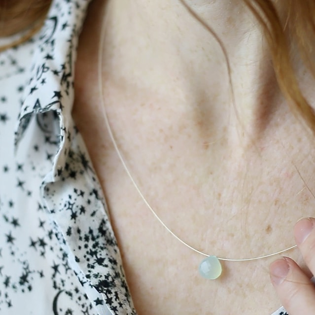 Aqua Blue Chalcedony Faceted Heart Briolette Beads Approx 10mm