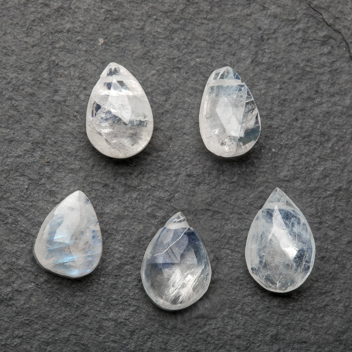 Rainbow Moonstone Faceted Teardrop Briolette Beads Approx 9mm