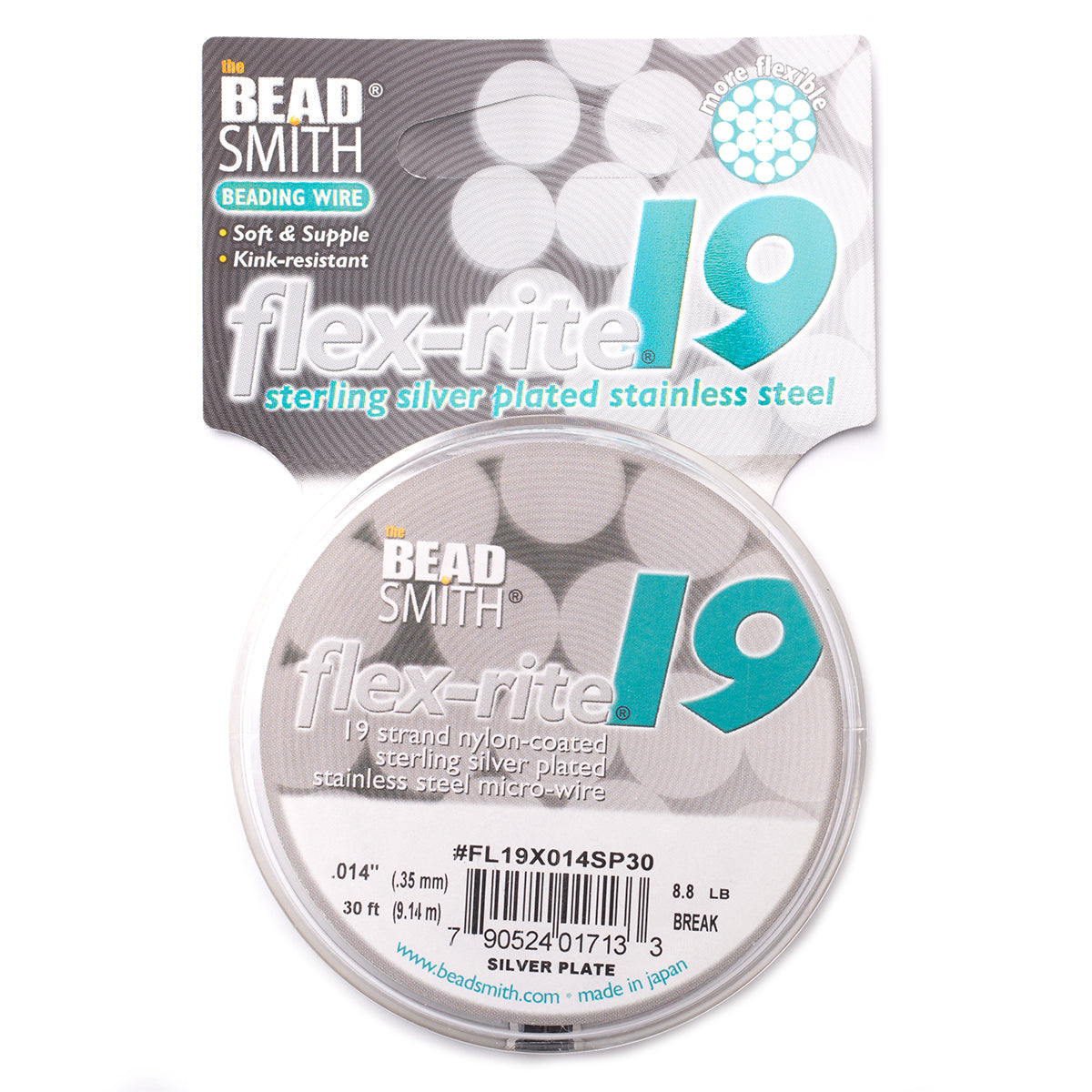Flex-Rite 19 Sterling Silver Plated Jewellery Wire