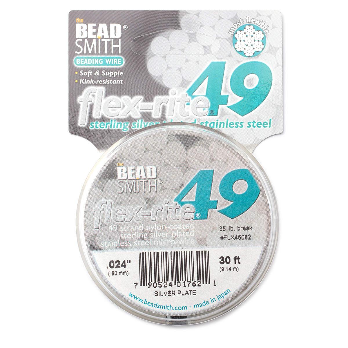 Flex-Rite 49, Sterling Silver Plated Stainless Steel Jewellery Wire ...