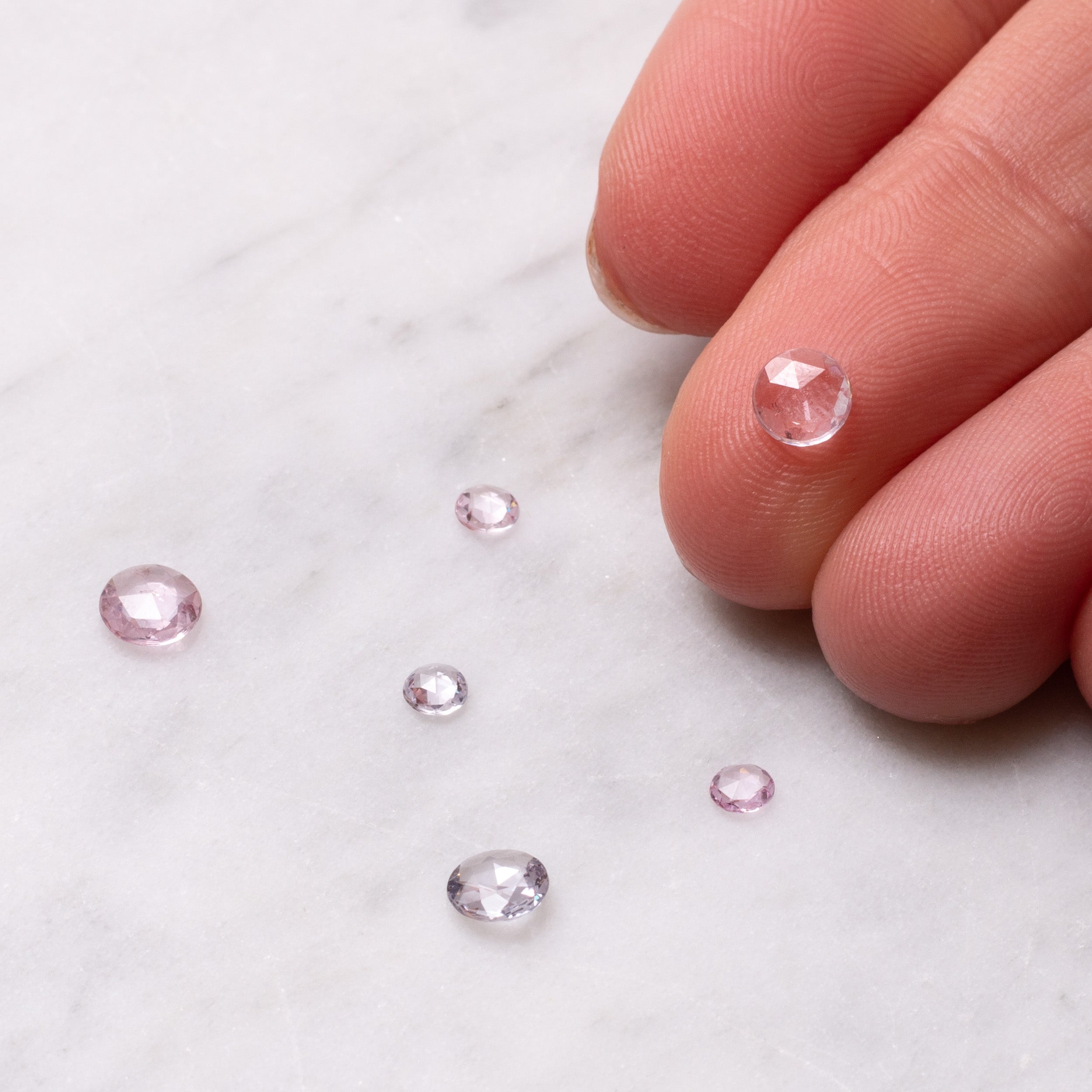 Pink Sapphire Rose Cut Cabochons