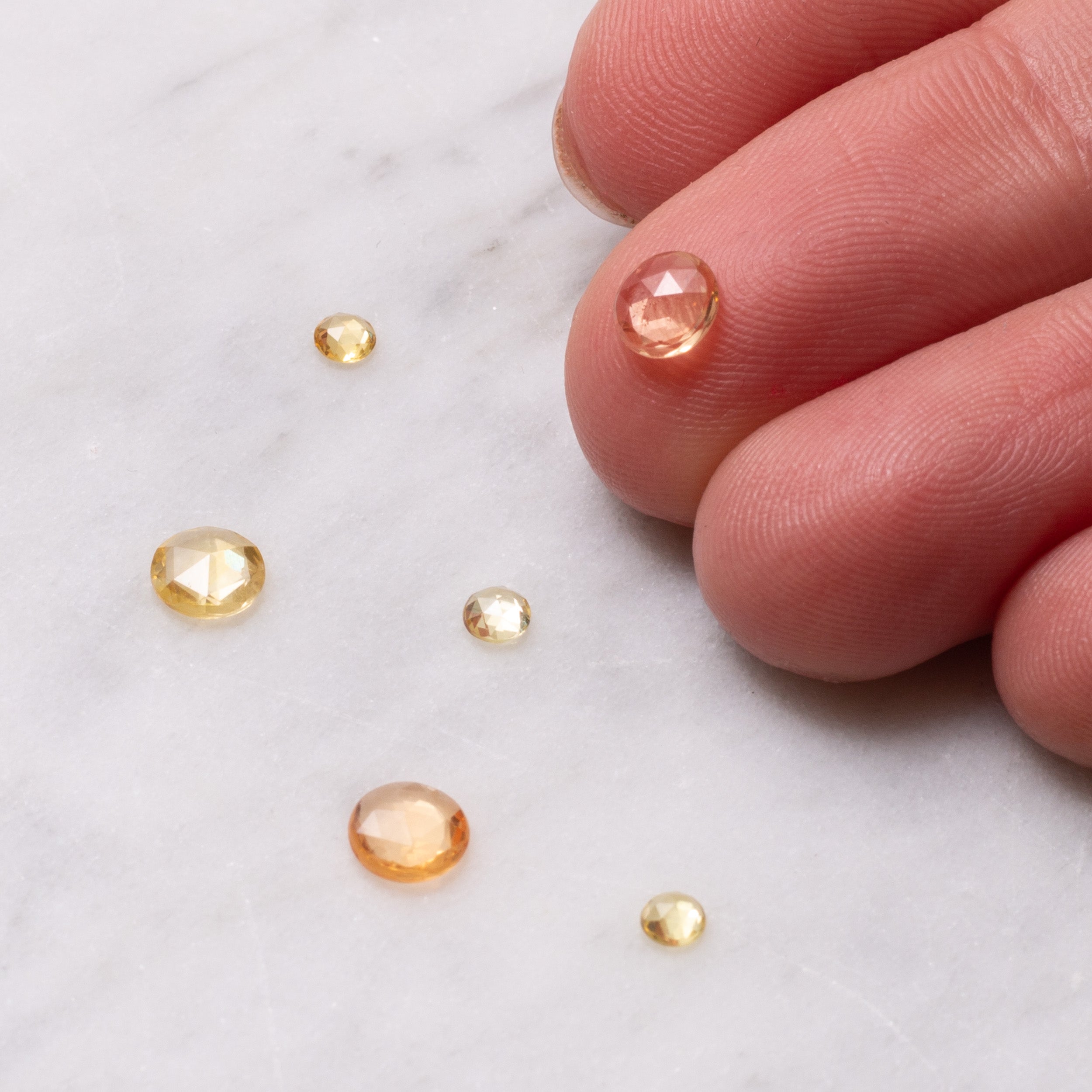 Yellow Sapphire Rose Cut Cabochons