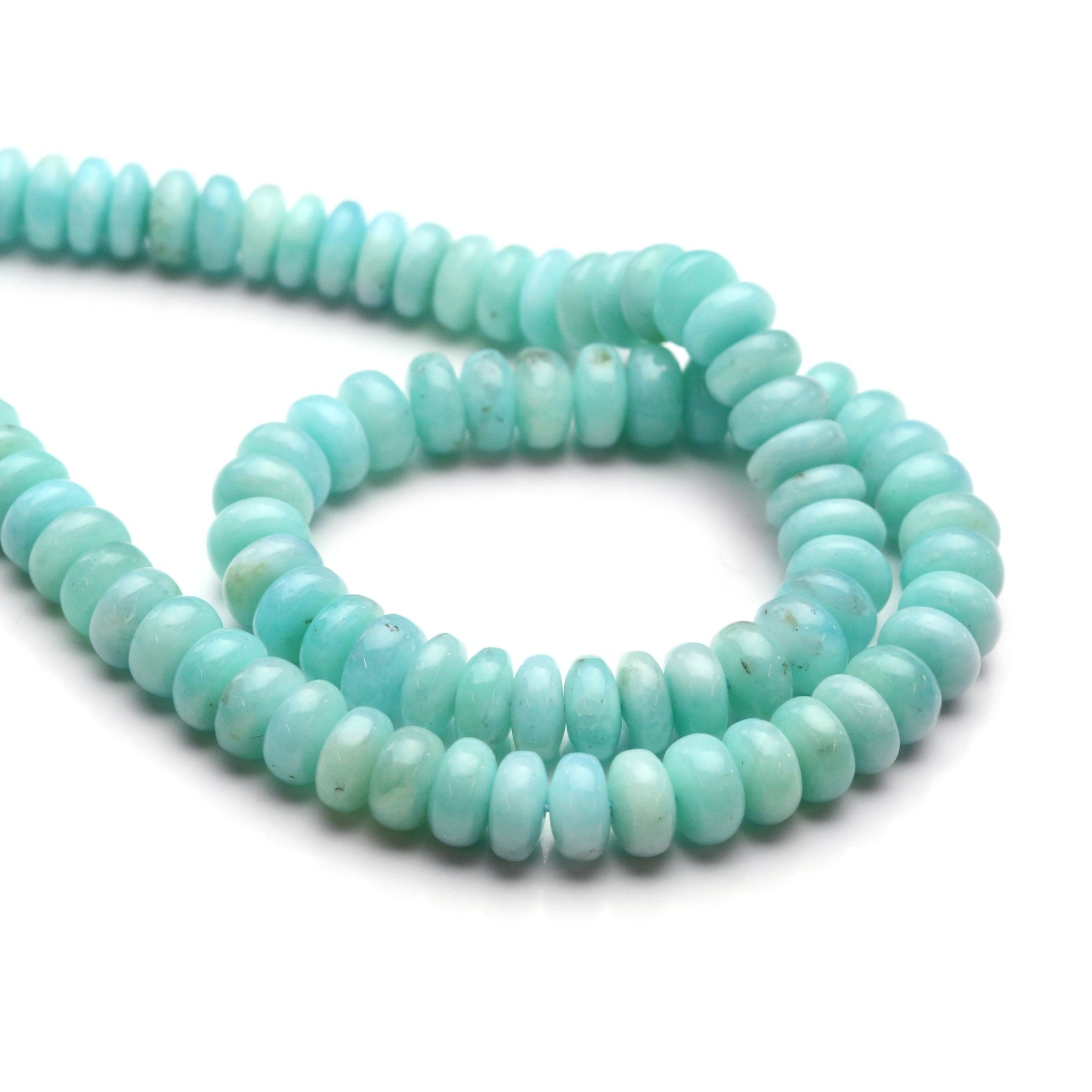 Peruvian Amazonite Rondelle Beads Approx 6mm