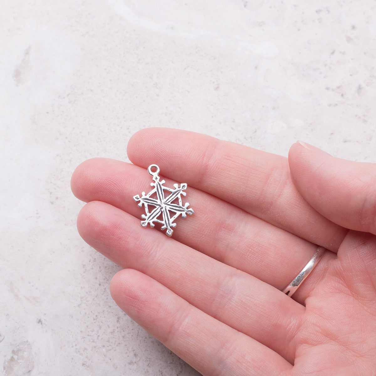 Sterling Silver Snowflake Charm