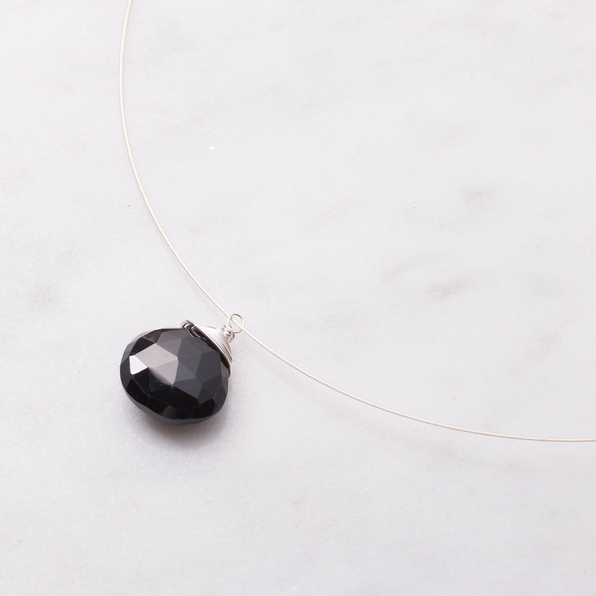 Black Spinel Faceted Heart Briolette Beads Approx 9mm