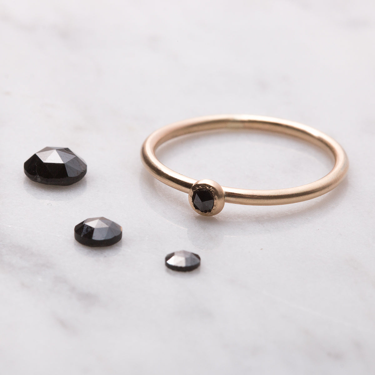 Black Rose Cut Diamond Cabochons