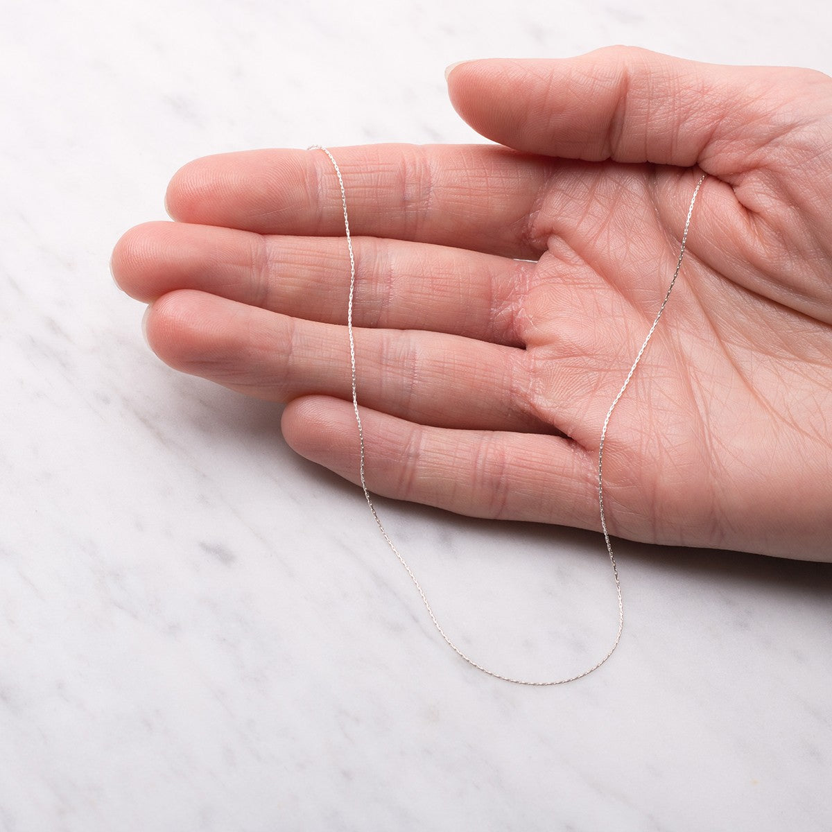 Sterling Silver Beading Chain Per cm