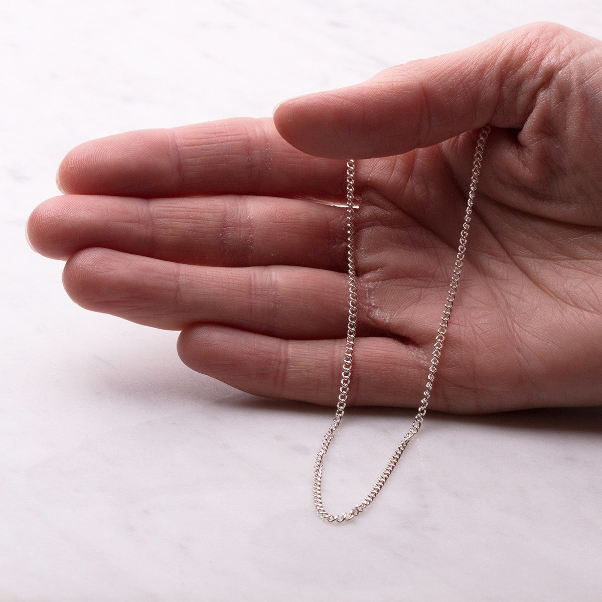Plated Curb Chain 45cm Necklet