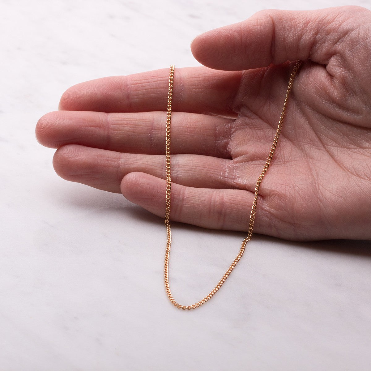 Plated Curb Chain 45cm Necklet