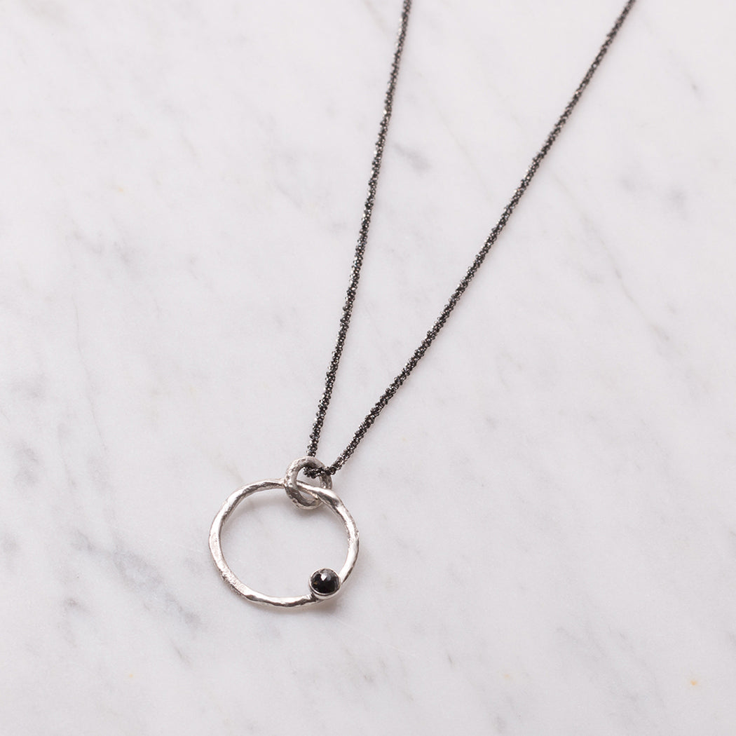 Sterling Silver Black Oxidized Diamond Cut Rope Chain