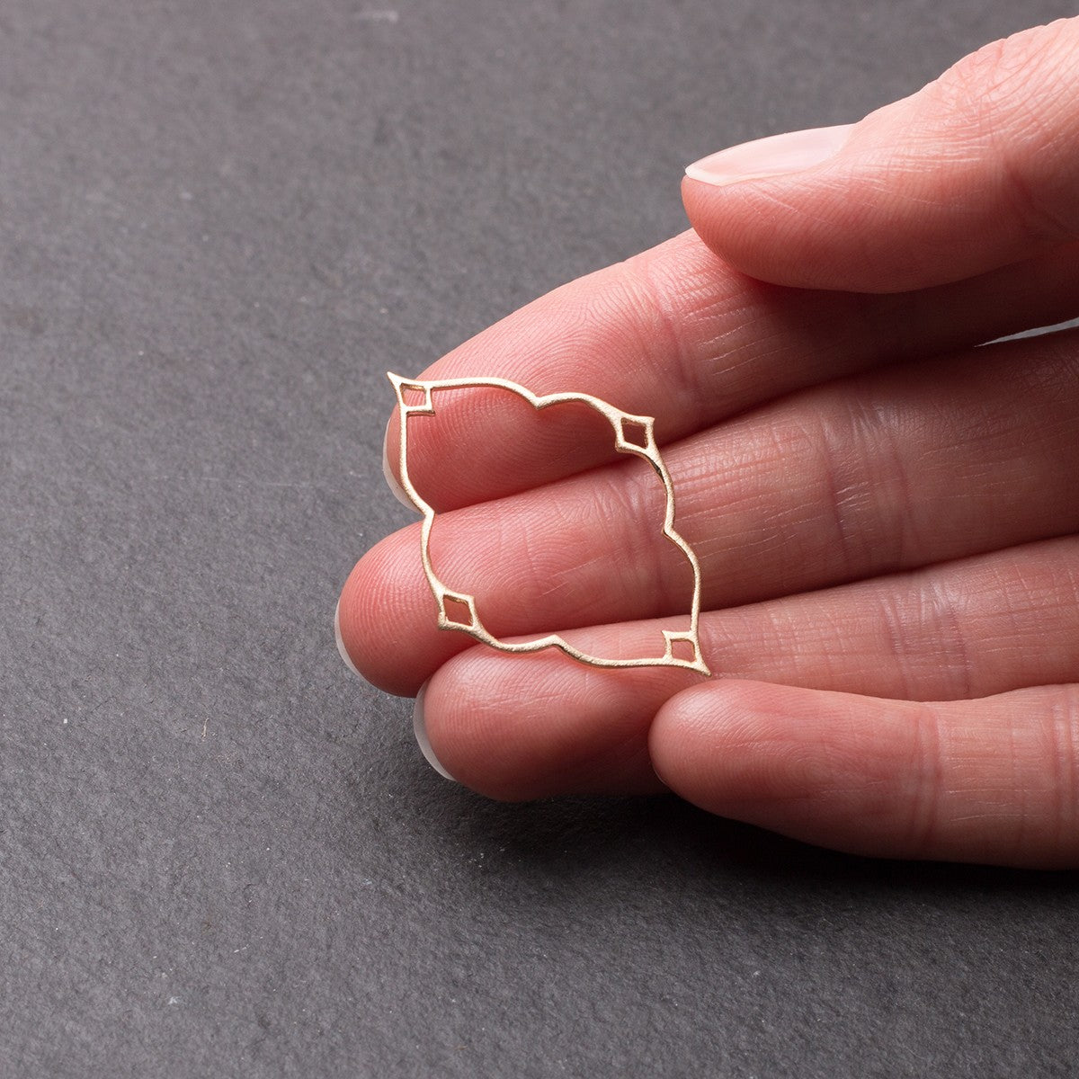 14ct Gold Vermeil Diamond Nimbus Pendant Charm