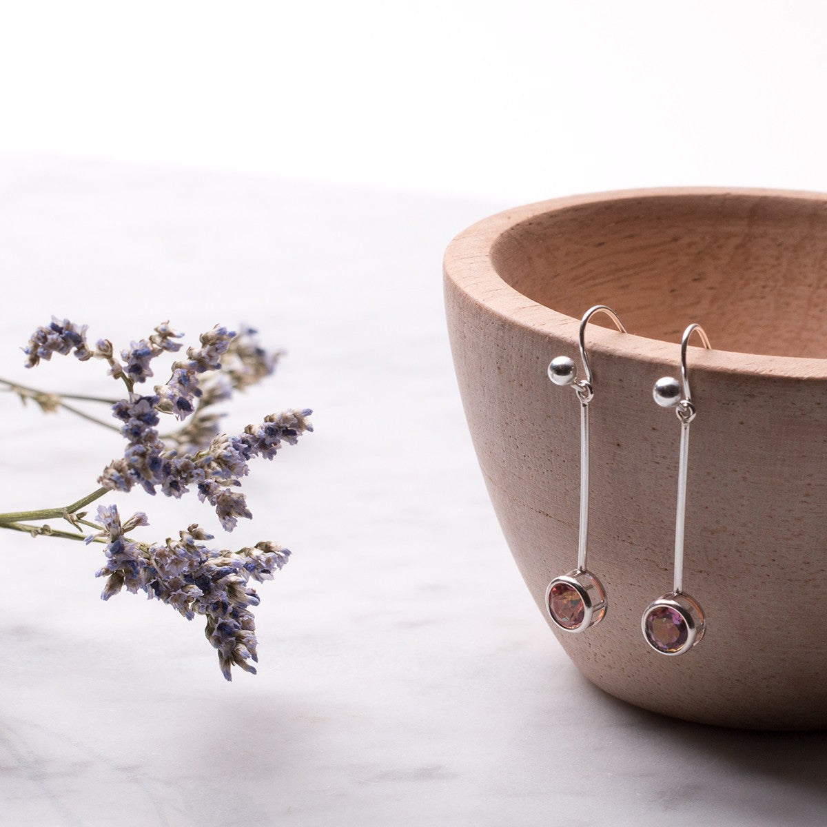 Sterling Silver Plain Earwire With Ball Pair