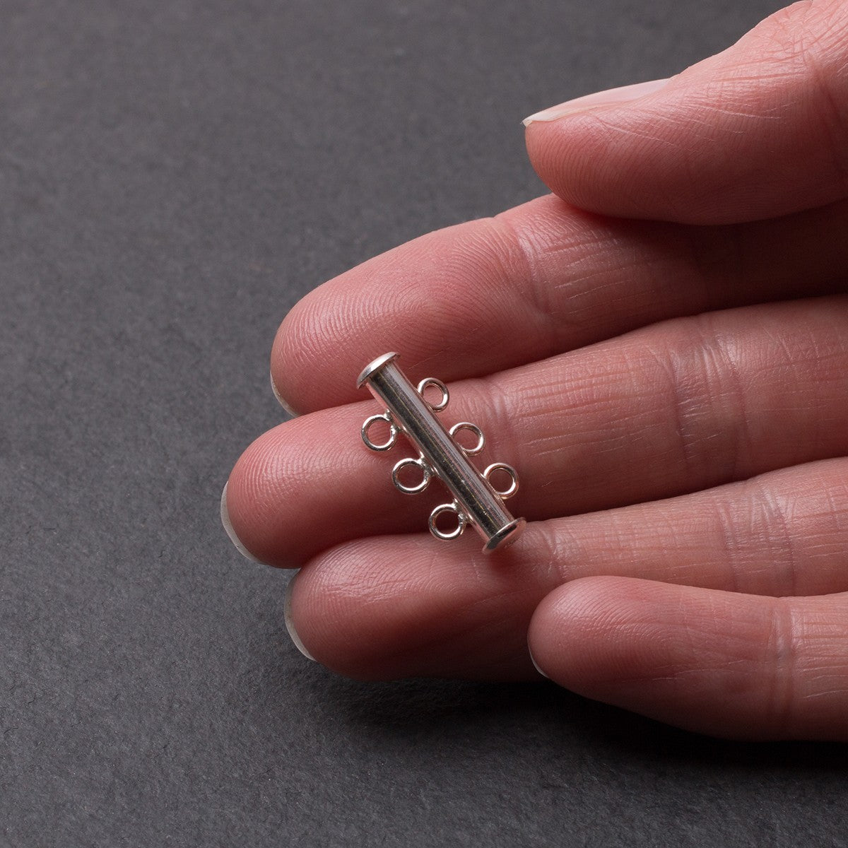 Sterling Silver 3 Ring Cylinder Clasp