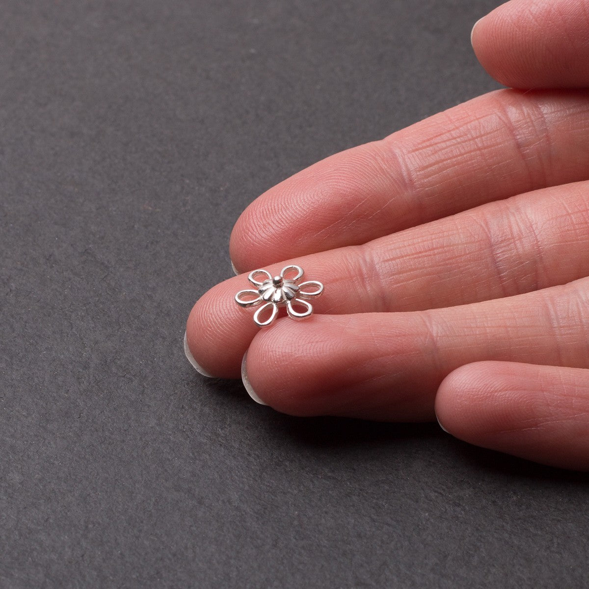 Sterling Silver Six Loop Flower Connector Link