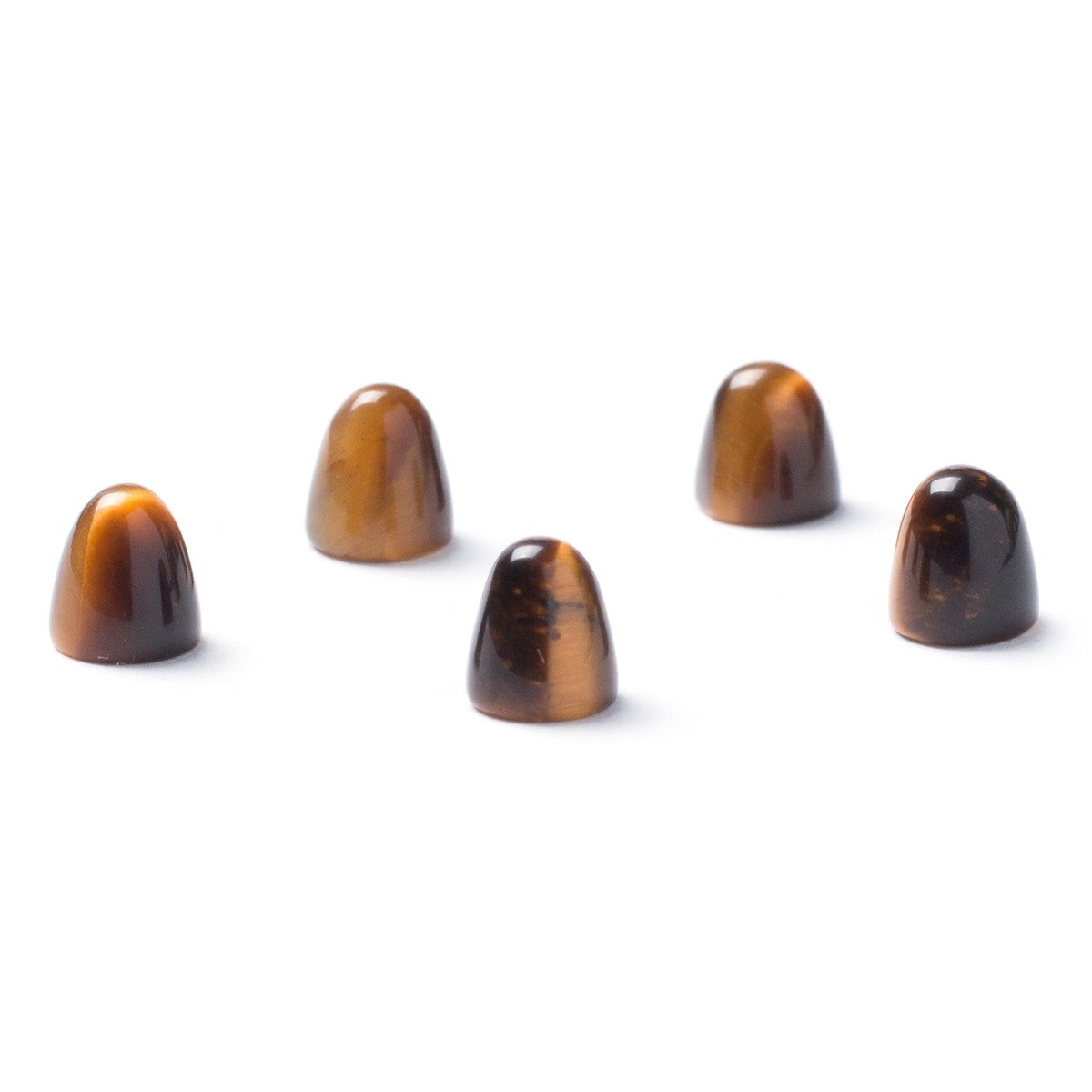 Tiger's Eye Bullet Shaped Cabochons Approx 5mm