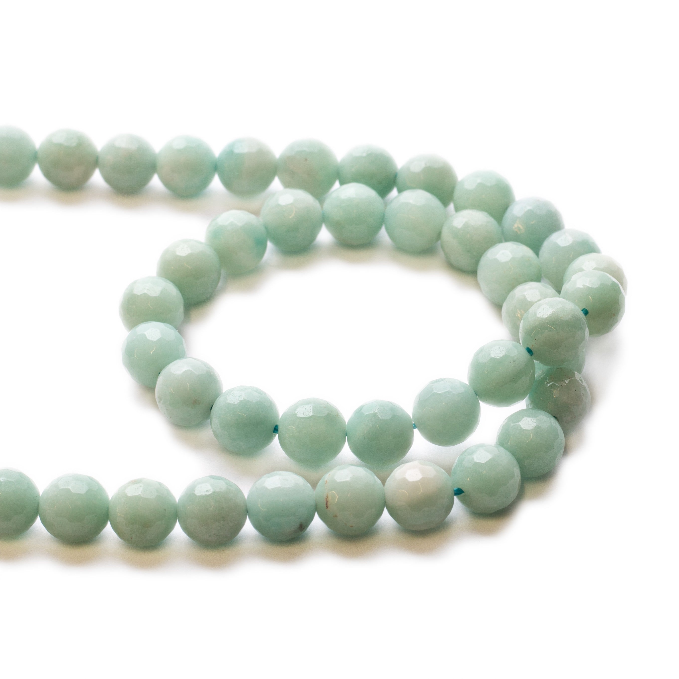 Amazonite Faceted Round Beads