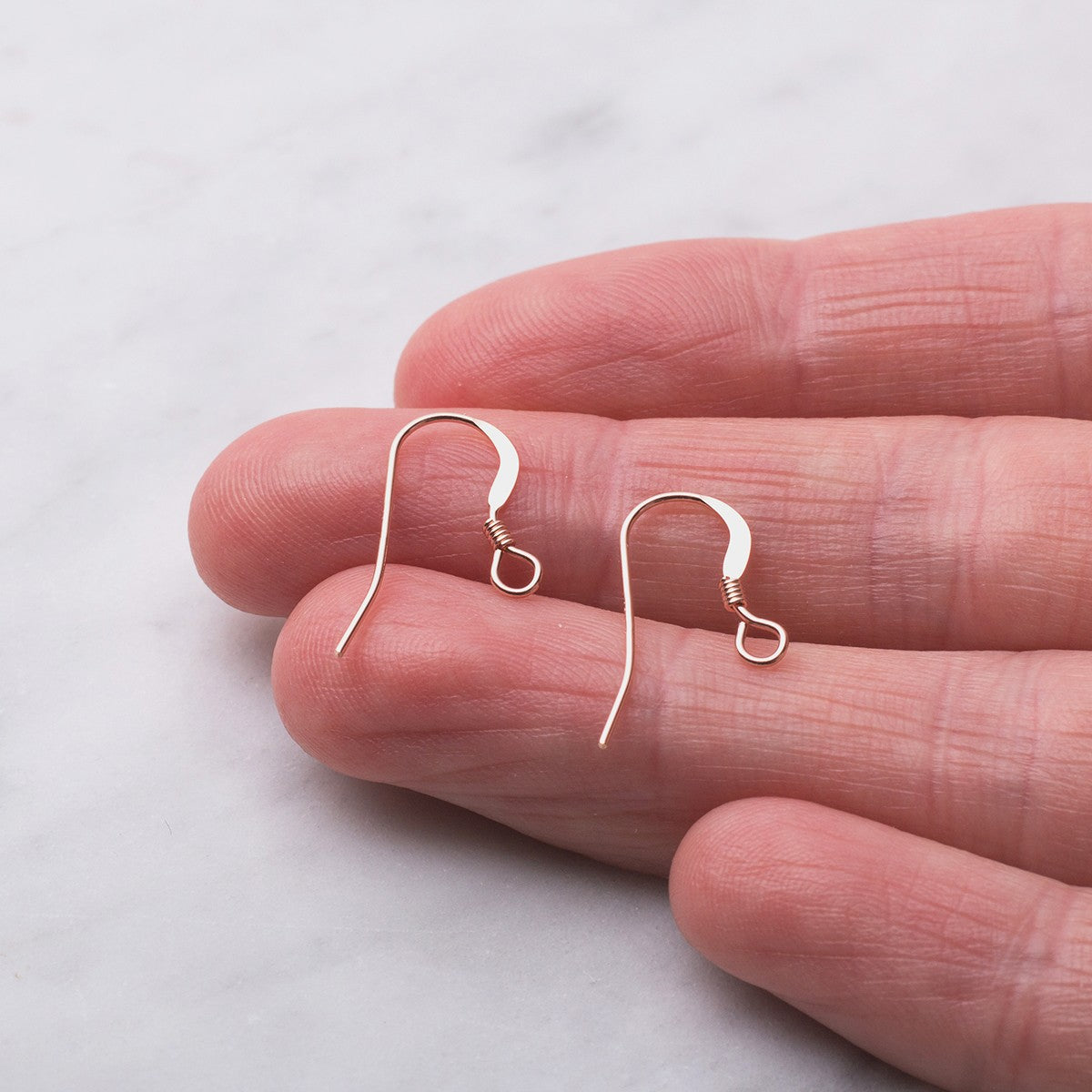 Rose Gold Filled Earwires With Spring Pair